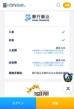 コニベット 入出金
